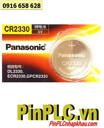 Panasonic CR2330, Pin 3v lithium Panasonic CR2330 (265mAh) chính hãng _Xuất xứ Indonesia 